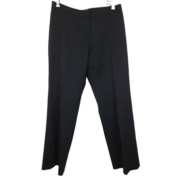 Pendleton Pants - Pendleton Womens Wool Dress Pants Petite 12 Black Straight Leg High Rise